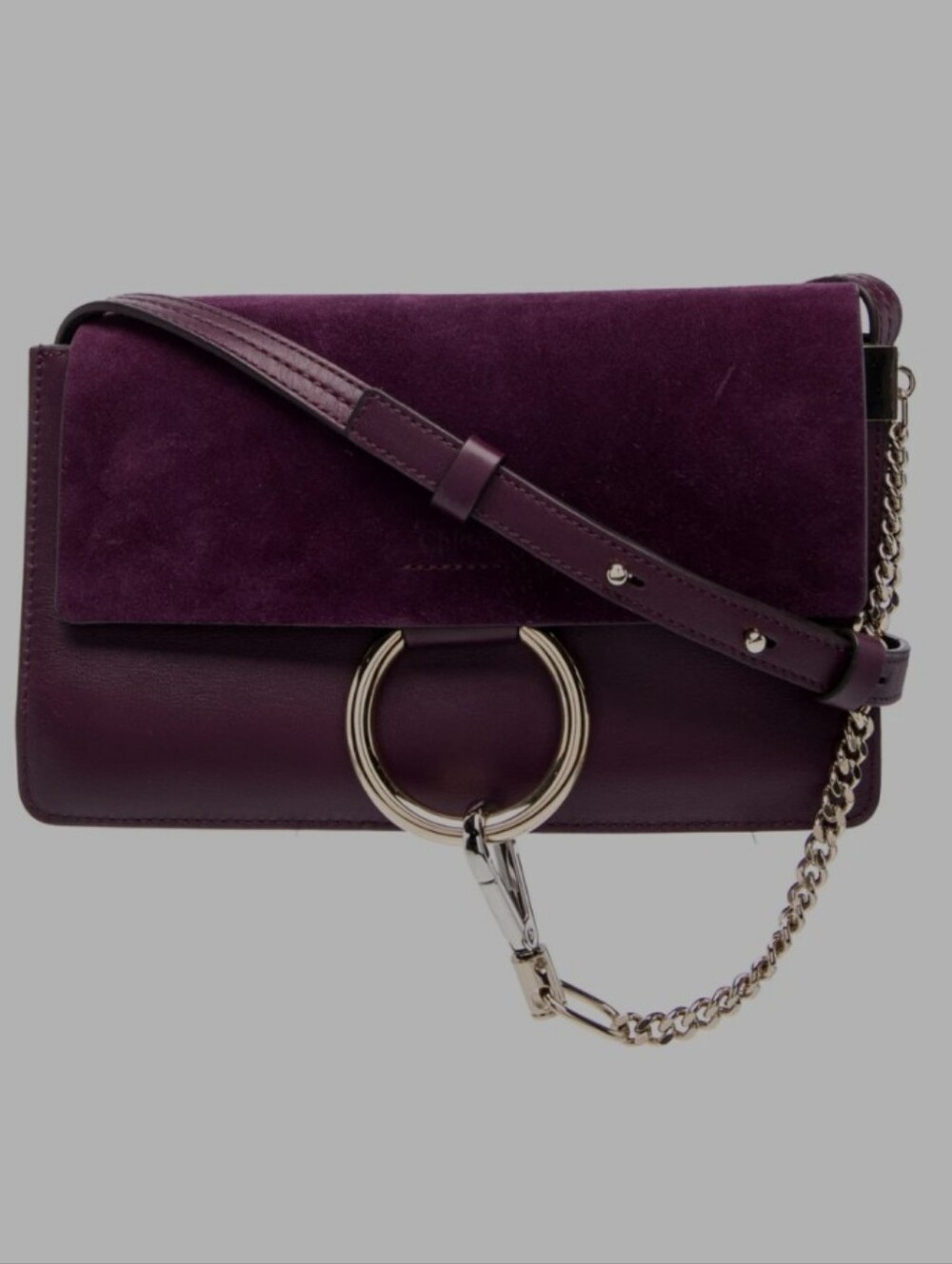 Chloe Small Faye Leather & Suede Shoulder Bag - Picture 2 of 15
